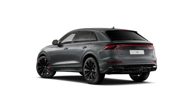 Audi Q8 55 TFSI e 394 Tiptronic Pro Line S Automaat | Vierwielbesturing | Glazen panoramadak | Privacy glas (donker getint) | Bang & Olufsen Premium 3D | Optiekpakket zwart plus | Velgen Audi Sport, 10-spaak-trapezoïde, zwart, 10,0Jx23, | Sportstoelen plus voorin
