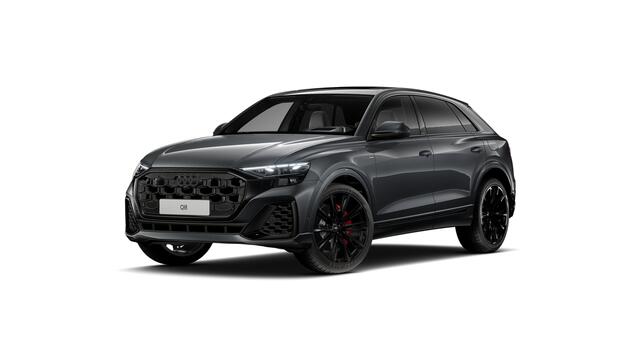 Audi Q8 55 TFSI e 394 Tiptronic Pro Line S Automaat | Vierwielbesturing | Glazen panoramadak | Privacy glas (donker getint) | Bang & Olufsen Premium 3D | Optiekpakket zwart plus | Velgen Audi Sport, 10-spaak-trapezoïde, zwart, 10,0Jx23, | Sportstoelen plus voorin