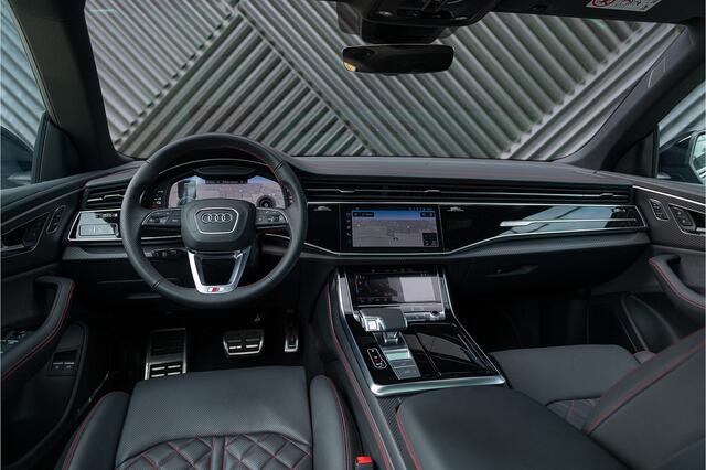 Audi Q8 60 TFSI e quattro S-Line Competition Panodak ACC Trekhaak Achteras Bestr. Head Up 360 Oled Massage Softcl. B&O Stoelvent. Trekhaak