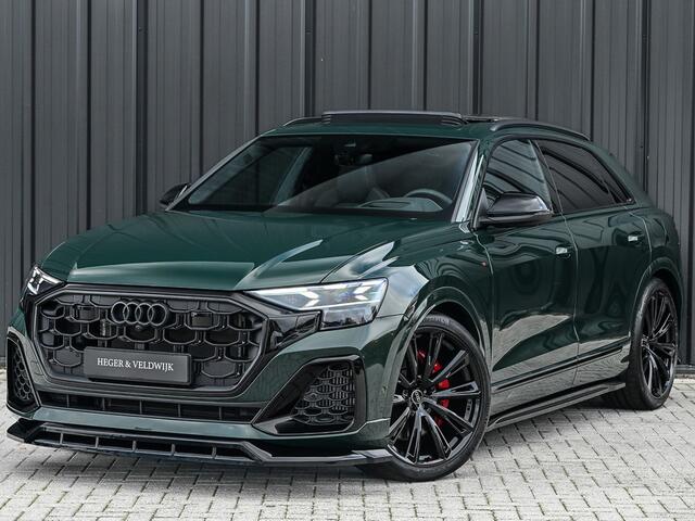 Audi Q8 60 TFSI e QUATTRO PRO LINE S COMPETITION | PANORAMADAK | 4 WIEL BESTURING | ALCANTARA HEMEL | AMBIANCE VERLICHTING | STOELMASSAGE | STOEL VENTILATIE EN -VERWARMING | HEAD-UP | 360 CAMERA | ELEKTR. TREKHAAK | SOFT CLOSE | LEDEREN DASHBOARD | GOODWOOD GRE