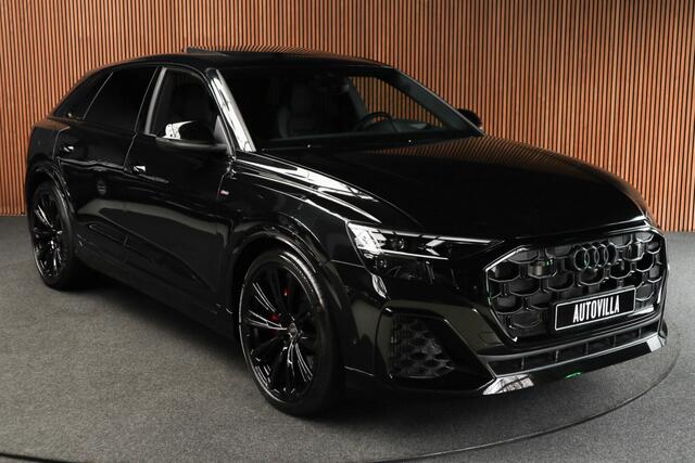 Audi Q8 60 TFSI e quattro Pro Line S Competition 360 ° HUD B&O Panodak ACC Leer 23'' LM velgen Memory seats Carbon Climate voor en achter PDC Elektr. uitklapbare trekhaak Stoelverwarming voor & achter Niveauregeling (NIEUW!) Fabrieksgarant