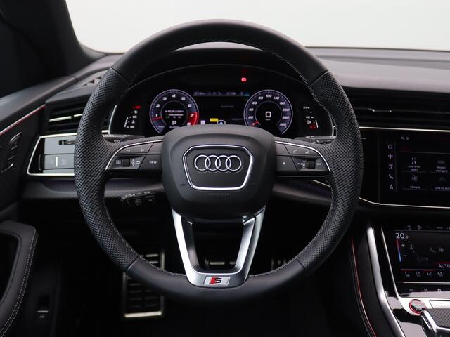 Audi Q8 4.0 TFSI SQ8 quattro Advanced onderstel, Servosluiting, Standkachel, Panoramadak, Trekhaak, Massage, Ventilatie, HD Matrix Laser, Head-Up Display, Area View, Nachtzicht, 23" LM Velgen