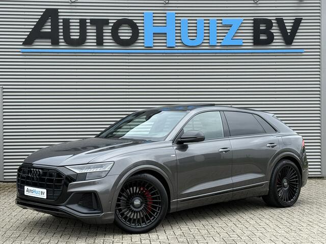 Audi Q8 60 TFSI e 467 PK Quattro Pro Line S-Line Competition SQ8 Diffuser Panoramadak S-Line Sportstoelen Plus Trekhaak Stuurverwarming Stoelverkoeling ACC Audi Exclusive Individueel-lak Rotor Grau!