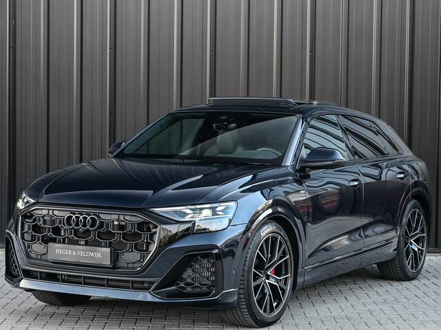 Audi Q8 55 TFSI e quattro Pro Line S · Panoramadak · S-seats met massage · Stoelverwarming en ventilatie · Ambiance interieur · B&O Sound · 360 Camera · Adaptive Cruise · Soft Close · Keyless entry