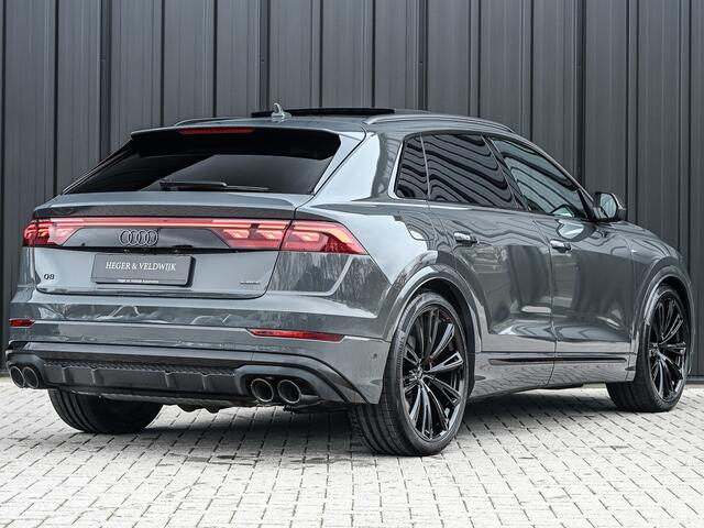 Audi Q8 60 TFSI e quattro Pro LineS 490PK Competition | S-seats met massage | Soft close | B&O Advanced | Adaptive cruise | Carbon inleg | Ambiance interieur | 360 camera | Verwarmbaar stuurwiel | Trekhaak