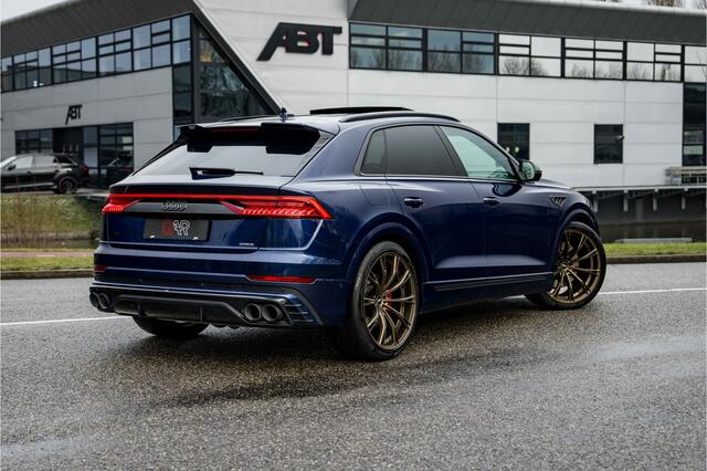 Audi Q8 55 TFSIe 465 pk ABT Aero Pro Line S | ABT Power S 465pk | Panoramadak | Carbon exterieur pakket | Uitgebreid leder pakket | Rode stiksels | B&O premium | panorama dak | Matrix LED | massage | S-Sportstoelen