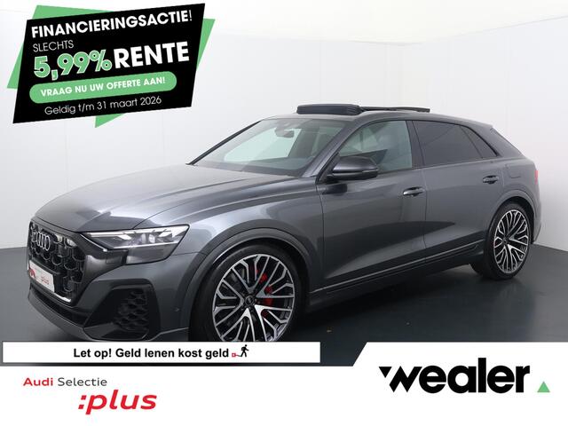 Audi Q8 Pro Line S 55 TFSI e quattro tiptronic | SoH 97% | Bang & Olufsen premium | Interieurpakket Leder | Velgen multispaaks 23 Inch | Glazen panoramadak | Trekhaak en aanhangerassistent |