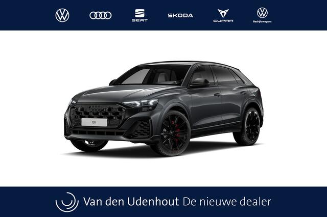 Audi Q8 60 TFSI e 490 Tiptronic Pro Line S Competition Automaat | Vierwielbesturing | Glazen panoramadak | Privacy glas (donker getint) | Optiekpakket zwart plus | Velgen Audi Sport, 10-spaak-trapezoïde, zwart, 10,0Jx23, | HD-matrix-ledkoplampen met Audi-laserlic