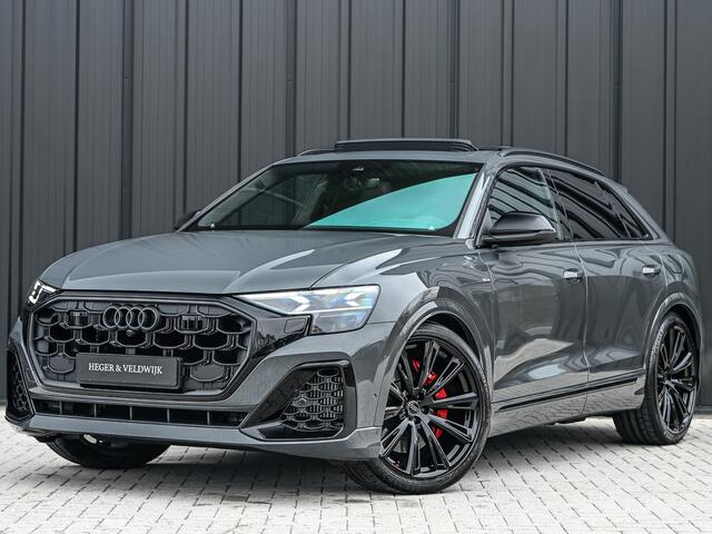 Audi Q8 60 TFSI e quattro | Audi Exclusive | B&O Advanced | S-seats met massage | Soft close | Adaptive cruise | Carbon inleg | Ambiance interieur | 360 camera | Verwarmbaar stuurwiel | Trekhaak