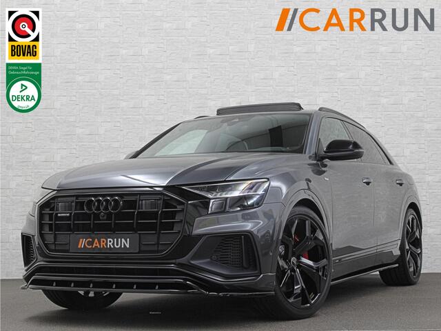 Audi Q8 60 462pk Competition S-Line | 11-2022 | RS Leder | Carbon | Softclose | 360 Camera | ACC | Panorama | Luchtvering | Nachtzicht Cam | Headup | LED-Matrix | Trekhaak | Lane & Side Assist | Led Sfeerverlichting | Keyless-Entry | | Black-Optic | Rijklaar incl