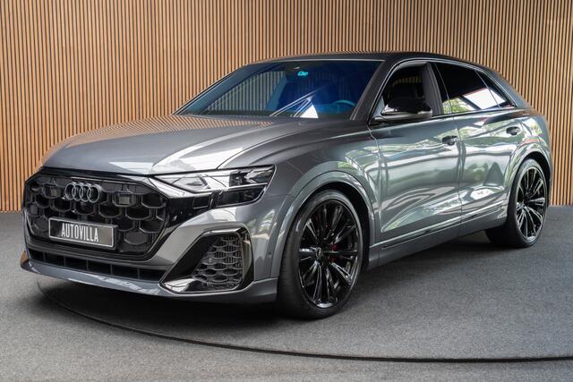 Audi Q8 60 TFSI e quattro Pro Line S Competition HUD Panodak 360° B&O ACC Leer LM velgen Memory seats Climate voor en achter PDC Elektr. uitklapbare trekhaak Stoelverwarming voor & achter Niveauregeling Massage Stoelventilatie NIEUW! Fabrieksgarantie!