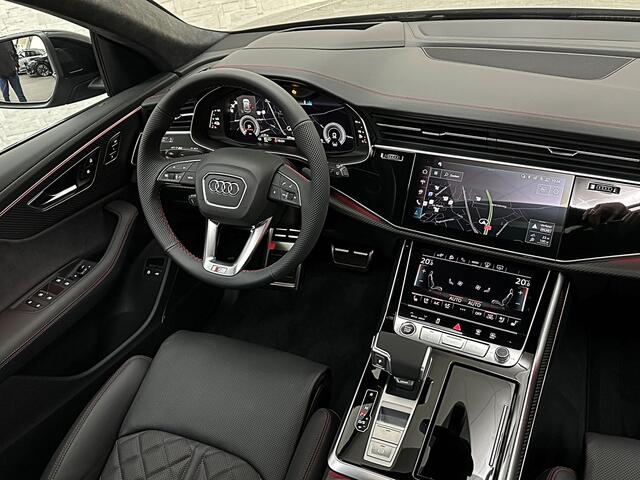Audi Q8 60e 490pk Competition R.S-Stoelen | 4WS Achteras Besturing | OLED | Laser | SQ8 Uitgevoerd | Massage | Ventilatie | Valcona Leder+ Pakket | B&O Sound | 23'' | Alcantara hemel | Head-Up | Soft-Close | Panodak | 2x Memory | Trekhaak | Keyless-Entry | Luchtv