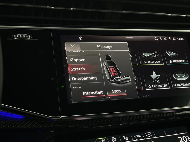 Audi Q8 60e 462PK Competition | RS-Stoelen | 360 Camera | ACC | Carbon | Panorama | Massage | Ventilatie | B&O Sound | Matrix-LED | Luchtvering | Alcantara Hemelbekleding | Stoelverwarming V+A | Sfeerverlichting | Keyless-Entry | ISO-Glas | Bovag Garantie | 22" L