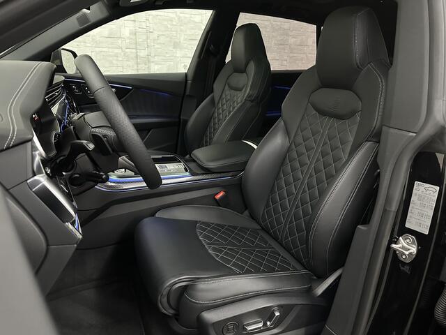 Audi Q8 60e 462PK Competition | #RS-Stoelen | Carbon | Panorama | ACC | 360 Camera | B&O Sound | Trekhaak | Matrix-LED | Sfeerverlichting | Memory | Stuurverwarming | Stoelverwarming V+A | Zonwering | ISO-Glas | Leder Dashboard | 3-Zone Clima | Carplay |