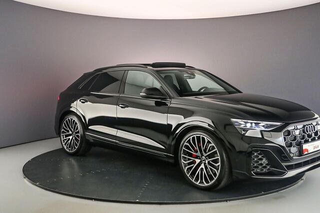 Audi Q8 60 TFSI e 490PK quattro Pro Line S Competition | Trekhaak | 23-Inch | Panoramadak | B&O | Servo | Ventilatie/Massage | Head-Up | Top-View | Advanced-Onderstel | Geheugen-Voorstoelen | Ambient-Light |