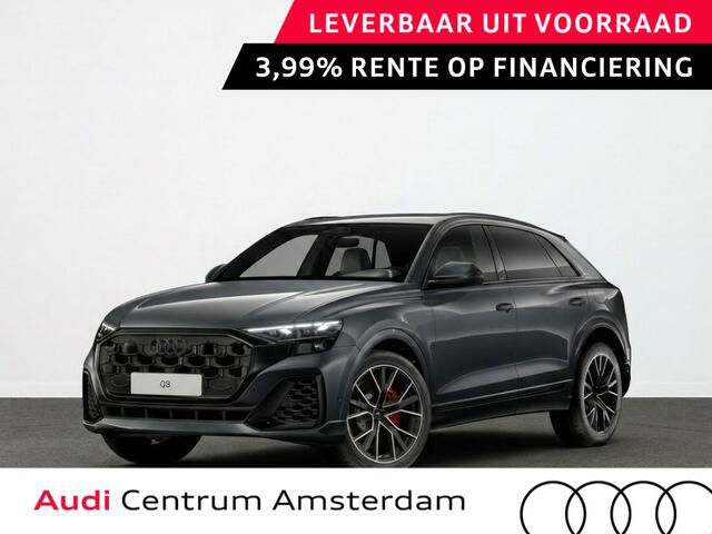 Audi Q8 Pro Line S e 290 kW 394 pk | Glazen panoramadak | Leder boven kunstleder onder | Trekhaak en aanhangerassistent | Vierwielbesturing |
