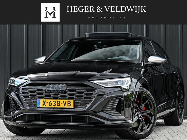 Audi Q8 Sportback e-tron S quattro SQ8 115 kWh /503PK | NL-Auto | 1ste Eigenaar | Panoramadak | B&O | HUD | 360 Camera | Carbon Interieur | Adaptive Cruise | Stoelverwarming V+A | Luchtvering | Stuurverwarming | Memory Seats | Ambiance Interieur |