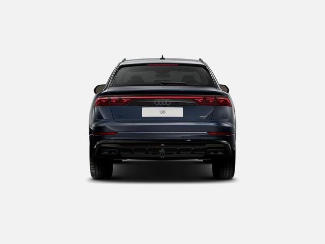 Audi Q8 55 TFSI e quattro Pro Line S 394 PK · 22" LM Velgen · Glazen panorama dak · B&O Premium 3D · Assist. plus, remote park · Stoelventilatie + Massage · Trekhaak · Servosluiting