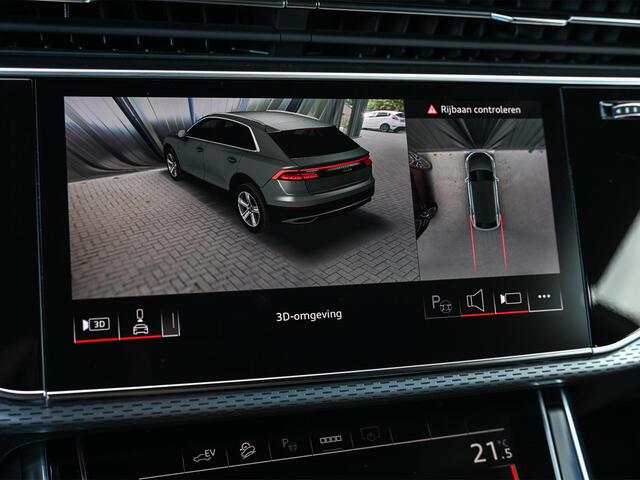 Audi Q8 60 TFSI e quattro Pro Line S Competition | Panoramadak | Stoelmassage + Ventilatie | 360 Camera | B&O | Adaptive Cruise | Luchtvering | Ambiance Interieur | Stoelverwarming V+A | Memory Seat | Trekhaak |