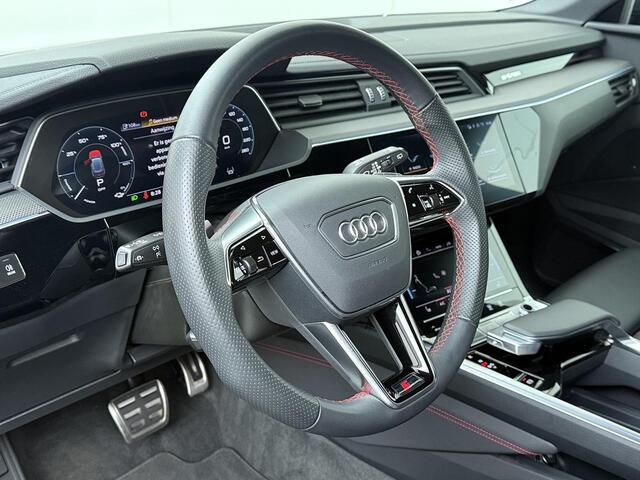 Audi Q8 e-tron 55 quattro S Edition Competition 115 kWh | 408 PK | SoH 83% | Trekhaak | Panoramadak | Luchtvering | Head-up display | Area view 360 | Matrix LED | S line | Stoelverwarming V+A |