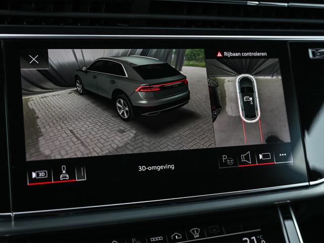 Audi Q8 55 TFSI e quattro Pro Line Plus | Panoramadak | Night Vision | B&O | HUD | 360 Camera | Adaptive Cruise | Luchtvering | Stoelverwarming V+A | Ambiance Verlichting | Trekhaak |