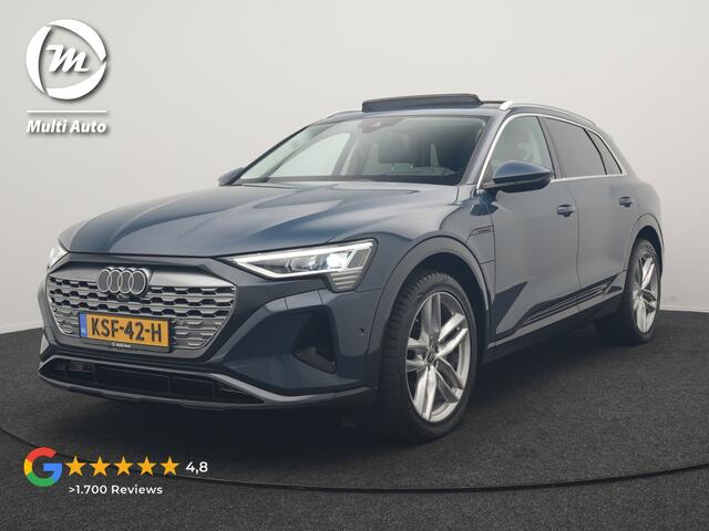 Audi Q8 e-tron 55 quattro Advanced Edition 115 kWh 408pk Dealer O.H | Panodak | Head Up | 360 Camera | Bang & Olufsen | Lederen Sportstoelen Massage & Memory | Stoelventilatie & Verwarming | Cruise Control | Keyless | Virtual | Navigatie | DAB | 21" L.M |