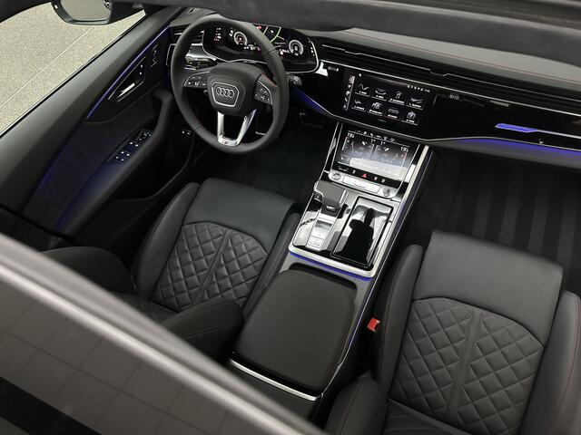 Audi Q8 60e 490pk #RS Massage Seats | 4WS | OLED | Laser-LED | Carbon | Ventilatie | Valcona Leder+ Pakket | B&O Sound | 102850,= EX BTW | 23'' | Alcantara hemel | Head-Up | Soft-Close | Panodak | 2x Memory | Trekhaak | Keyless-Entry | Luchtvering | Achterasbesturing | Nw.Pr. 160.000,= | Fabrieksgarantie | Direct rijden. – foto 4