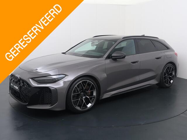 Audi RS5 Avant e-hybrid 470 kW / 639 PK 8 versnellingen | RS keramische remmen brons | Panorama-glasdak | RS sportstoel plus dinamica/leder zwart groene accenten | Head-up display |