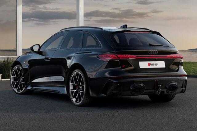 Audi RS5 Avant e-hybrid 470kW/640pk Aut8 Quattro Tech Pro KERAMISCH + SPORTPAKKET 285KM/H + PANORAMADAK + CARBON INTERIEUR + B&O PREMIUM 3D + SPORTUITLAAT + HEAD-UP + STOELVENTILATIE&-MASSAGE + 360 CAMERA + STOELVERWARMING V&A + 21" LM-VELGEN!!
