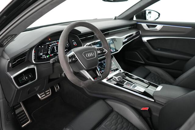 Audi RS6 Avant 600pk TFSI quattro |23"|dynamic plus pakket|B&O Advanced|carbon pakket|luchtvering|keramisch|panoramadak|dynamic steering|HUD|BLIS|stoelventilatie|matrix LED|