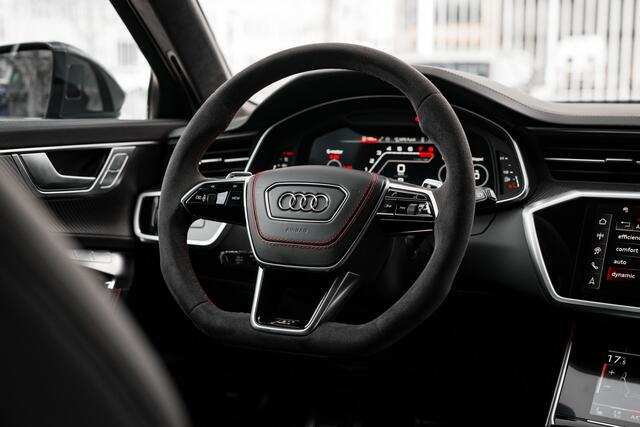 Audi RS6 ABT RS6-S Avant 4.0 TFSI quattro 700pk | Audi Exclusive Floret Silver matte | Carbon optiek | Dynamic plus | Keramische remmen | Design pakket rood | Alcantara hemel | Panorama dak | Assistentiepakket plus | B&O Premium audio | Carbon spiegels | Carnon in