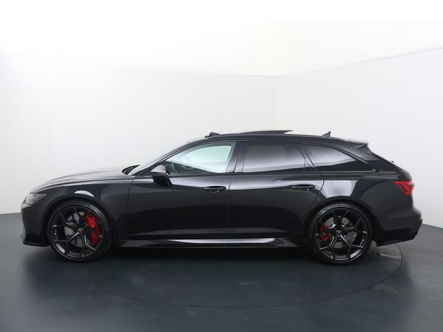 Audi RS6 Avant 4.0 TFSI Quattro performance | 630 PK | Trekhaak wegklapbaar | Bang & Olufsen Advance 3D | Panoramadak | Led Laser koplampen | 22" LM velgen | Nachtzicht | RS sportuitlaat | 280 km/h | Luxe lederen bekleding |