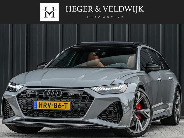 Audi RS6 A6 Avant TFSI quattro | Panoramadak | Achterasbesturing | 360 Camera | HUD | B&O | Carbon Inleg | Sportdifferentieel | Stoelverwarming + Ventilatie | Luchtvering | Soft Close | Stuurverwarming |