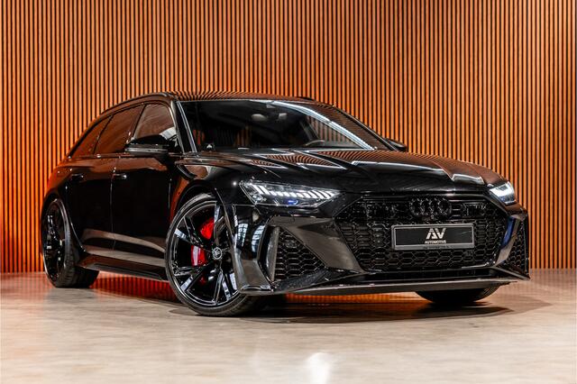 Audi RS6 Avant 4.0 TFSI Quattro | Keramisch | Dynamic + | Milltek | Carbon | Panorama | B&O Advanced | Nachtzicht | 4-wielbesturing | Stoelventilatie | Softclose | Head-Up | Standkachel | Laser | Keramische coating
