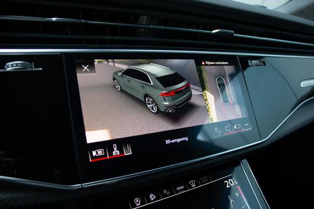 Audi RSQ8 4.0 TFSI 600PK | ACC | Keramische | BTW | B&O+ | 360 Cam | Carbon | Lane & Side Assist | Pano | 23" | Black Pack | Massage + Ventilatie | RS Dynamic + | Ventilatie | Apple & Android Carplay | Achterasbesturing | Softclose | Alcantara Hemel | Alarm | Leder