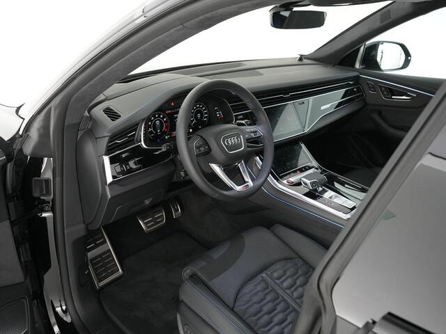 Audi RSQ8 Performance 4.0 640pk TFSI |B&O advanced|RS-design blauw|pano|massage|soft close|keramisch|HUD|360 camera|matrix LED|carbon interieur|memory|elek. trekhaak|