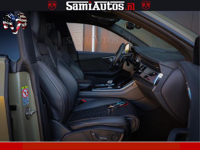 Audi RSQ8 RSQ8 600PK 4.0 TFSI | MATT OLIVE GREEN | QUATTRO | MEGA VOLLE RSQ8 | BANG & OLUFSEN | HUD | 4 WIELBESTURING | 23 INCH AUDI SPORT WHEELS | RS BEKLEDING ZWART | PANO | SOFTCLOSE | De Lamborghini Urus en Audi RS Q8 zijn beide supersnelle SUV's met dezelfde b
