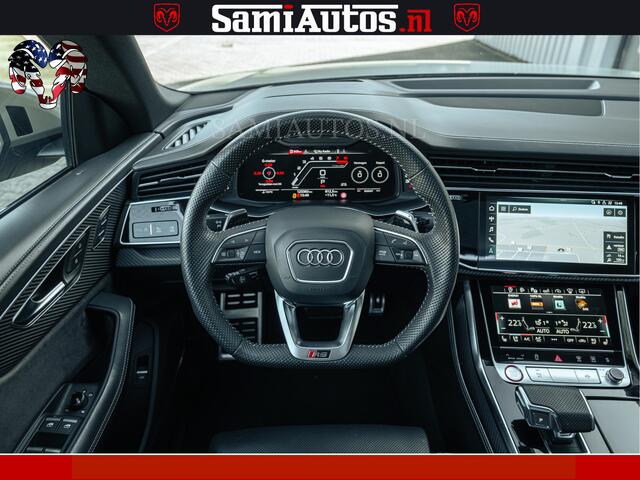 Audi RSQ8 RSQ8 600PK 4.0 TFSI | MATT OLIVE GREEN | QUATTRO | MEGA VOLLE RSQ8 | BANG & OLUFSEN | HUD | 4 WIELBESTURING | 23 INCH AUDI SPORT WHEELS | RS BEKLEDING ZWART | PANO | SOFTCLOSE | De Lamborghini Urus en Audi RS Q8 zijn beide supersnelle SUV's met dezelfde b