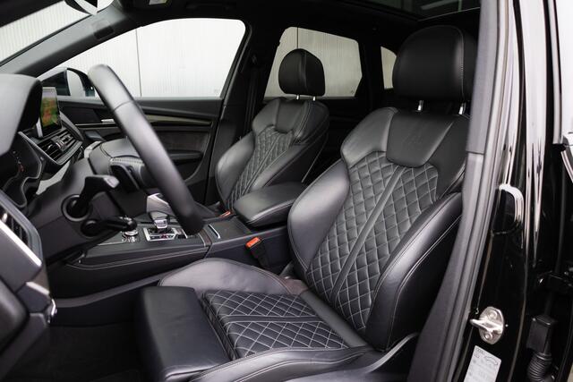 Audi SQ5 3.0 TFSI 354 pk SQ5 Quattro Pro Line Plus S-Line / Carbon/ Pano-Dak/ Keyless/ Head-Up/ Camera/ Adap.Cruise/ B&O-Sound/ Stand-Kachel/ Sport-Stoelen/ Stoel.Verw/ 21'' LMV