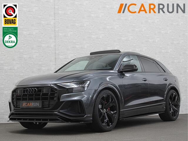 Audi SQ8 Q8 RSQ8 4.0 V8 | RS-Stoelen | Panorama | Massage | Ventilatie | 23'' | B&O Sound | Trekhaak | Bovag Garantie | Carbon | Luchtvering | Black-Optic | Nw.Pr, 220733,= | Memory | Leder | Matrix-LED | Carplay | 57800,= ex bpm en btw export | BTW Auto 81300,= 