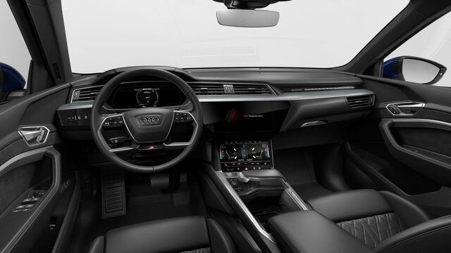Audi e-tron Sportback 55 quattro S edition 95 kWh 408pk | SoH 91% | Panoramadak | Trekhaak | Diamond Stitching Lederen | Stoelverstelling met geheugen | Head up Display