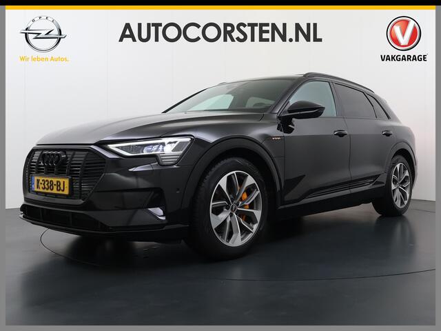 Audi e-tron 55 Quattro 95kWh 408PK Elektr.Leer+Verwarmd Pano-Dak Trekhaak Luchtvering Adap.Cruise Navi Ecc Stoelverwarming Business edition Plus SOH 93% LED Lmv Elek.Achterklep Privacy Glas Keyless Zwarte Hemel 1e Eigenaar 1.800KG Trekgewicht Zeer compleet! Volledig 