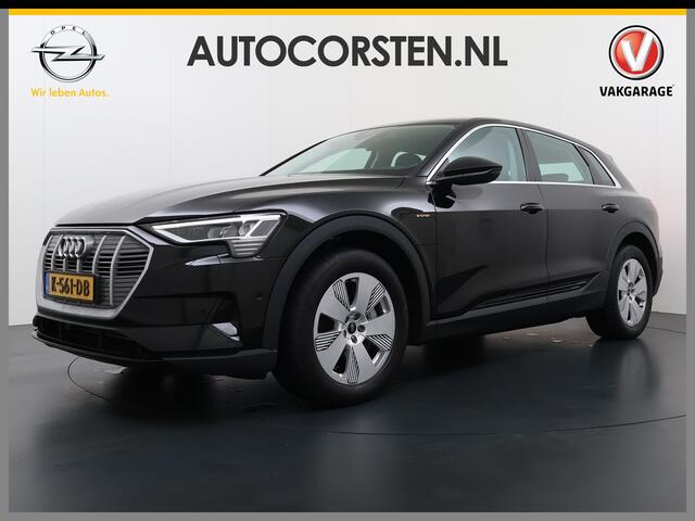 Audi e-tron 55 Quattro 95kWh 408PK Pano-Dak Leer+Verwarmd Trekhaak Luchtvering Adap.Cruise Navi Ecc Stoelverwarming Business edition Plus LED Lmv Elek.Achterklep Privacy Glas Keyless Zwarte Hemel Origineel Nederlandse Auto SOH 89% Trekhaak 1800kg !