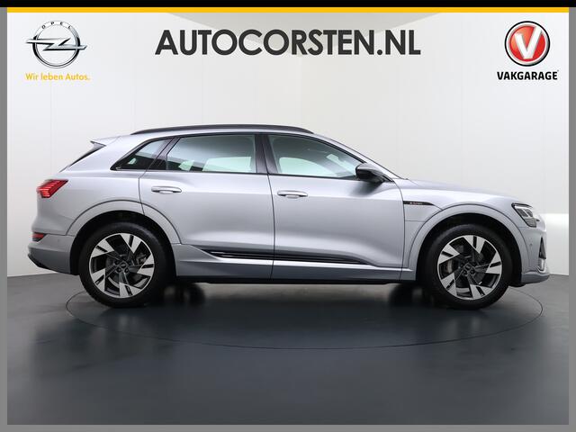 Audi e-tron Quattro S-Line Pano-dak Luchtvering Sportstoelen Zwarte-Hemel PTC Apple Carplay Androi Auto Leder/Alcantara Memory Navi Camera Pdc Edition 50 71kWh SOH 91% Stoelverwarming Led Elek.Stoelen DAB Elek.Achterklep Keyless Dealeronderhouden Origineel Nederlands