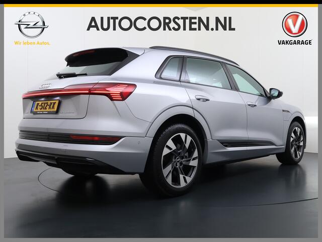 Audi e-tron Quattro S-Line Pano-dak Luchtvering Sportstoelen Zwarte-Hemel PTC Apple Carplay Androi Auto Leder/Alcantara Memory Navi Camera Pdc Edition 50 71kWh SOH 91% Stoelverwarming Led Elek.Stoelen DAB Elek.Achterklep Keyless Dealeronderhouden Origineel Nederlands