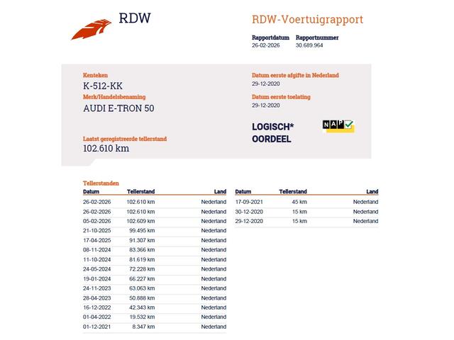 Audi e-tron Quattro S-Line Pano-dak Luchtvering Sportstoelen Zwarte-Hemel PTC Apple Carplay Androi Auto Leder/Alcantara Memory Navi Camera Pdc Edition 50 71kWh SOH 91% Stoelverwarming Led Elek.Stoelen DAB Elek.Achterklep Keyless Dealeronderhouden Origineel Nederlands