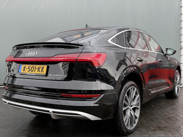 Audi e-tron Sportback BWJ 2020 55 408 PK quattro S edition 95 kWh AUTOMAAT | ALCANTARA | STOELVERW. | MEMORY STOELEN | SCHUIF PANO | ADAPTIVE CRUISE | NAVI | CLIMA | PDC | CAMERA | 22" LMV |