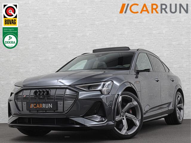 Audi e-tron Sportback S 504pk | RS-Stoelen | Panorama | 360 Camera | Valcona Leder | ACC | B&O Sound | Luchtvering | Soft-Close | Camera Spiegels | Nachtzicht | Keyless-Entry | Head-Up | 4-Zone Clima | Stoelverwarming V+A | Sfeerverlichting | Memory | Carplay |
