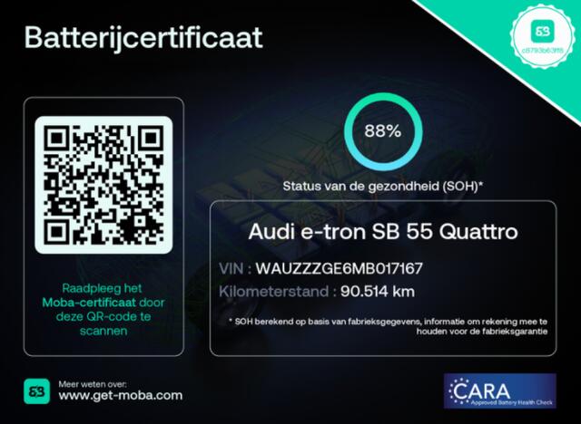 Audi e-tron 55 quattro Business edition 95 kWh Blackline Sportback - Navi, Cruise, Clima, Memory, SOH 88%