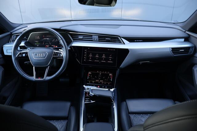 Audi e-tron 55 quattro S edition 95 kWh 92% soh | 21 Inch | Valcona S Sportstoelen | Bang & Olufsen | Trekhaak afn | Head-up Display | 360 Camera | Adaptive Cruise